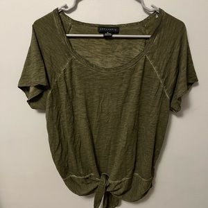 Causal t shirt, comfy, tie front